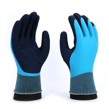 13 g dupla mártott sima latex és hab latex bevonatú kesztyű